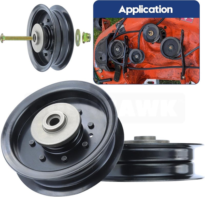 GUSUHAWK 2 Pack 532196104 Husqvarna Idler Pulley Replace Husqvarna 532196104, 532197380, Craftsman 196104, 197380 for RZ5424 RZ4623 YTH2348 YTH24K48 YTH24V48 LGT2654 MZ54 Z246 Z248F Z254 Z254F Mowers - Image 5